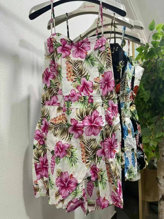 suspender floral dress 2024 summer new style sweet fresh printed vest A-line slim beach skirt - Tradedubai.ae Wholesale B2B Market