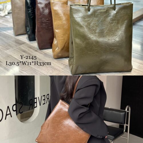 Bag for Women Genuine Leather Wide Strap Shoulder Bag Purse Trendy Design y-2145