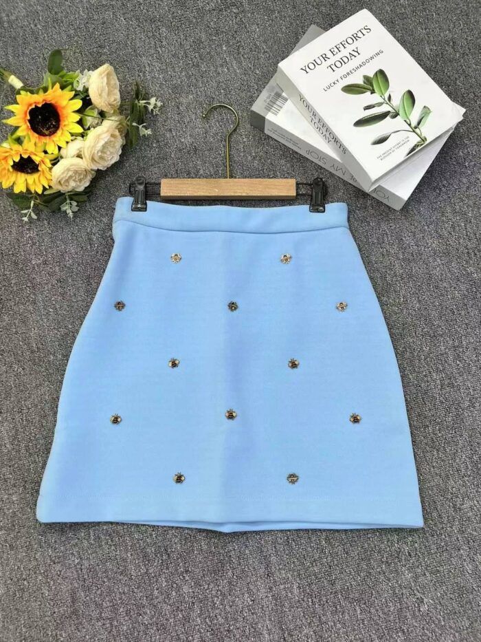 Beautiful girls fashionable metal bee decorative skirt