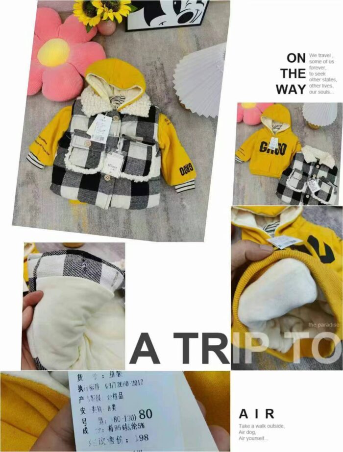 Childrens clothing plus velvet and thickened vest two-piece set - Tradedubai.ae Wholesale B2B Market