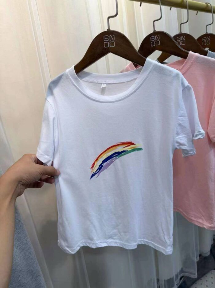 Childrens pure cotton short-sleeved T-shirts