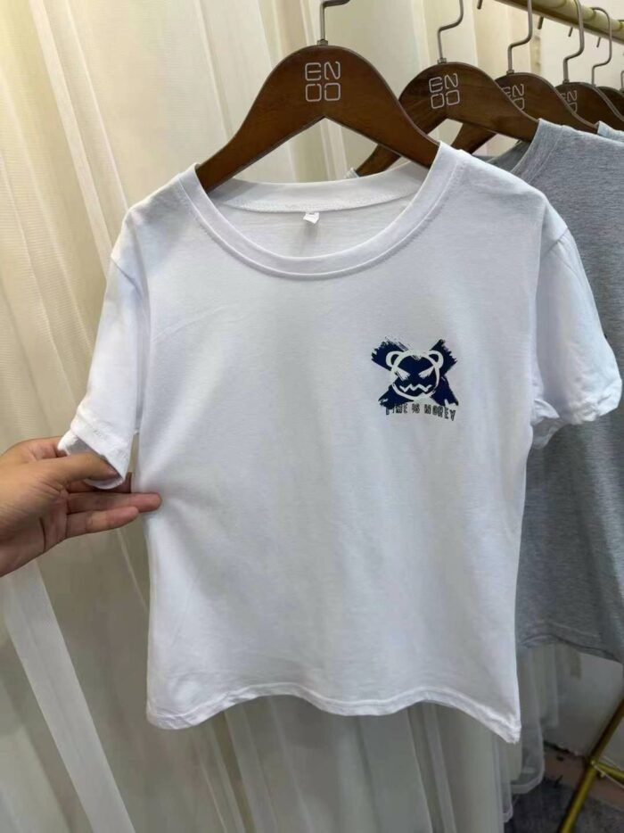 Childrens pure cotton short-sleeved T-shirts