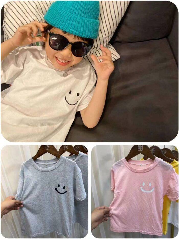 Childrens pure cotton short-sleeved T-shirts