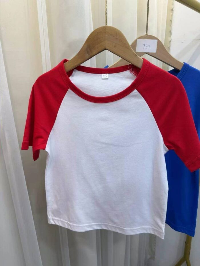 Colorful pure cotton T-shirt childrens candy-colored short-sleeved4 - Tradedubai.ae Wholesale B2B Market