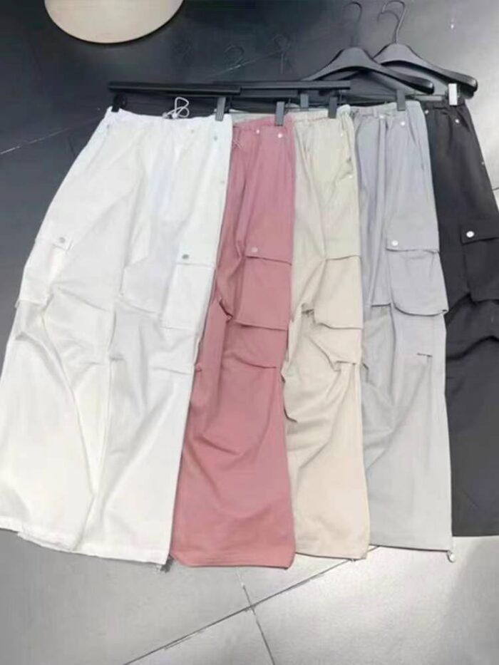 European niche men and womens loose slim and versatile straight-leg wide-leg pants with elastic waist and drawstring - Tradedubai.ae Wholesale B2B Market