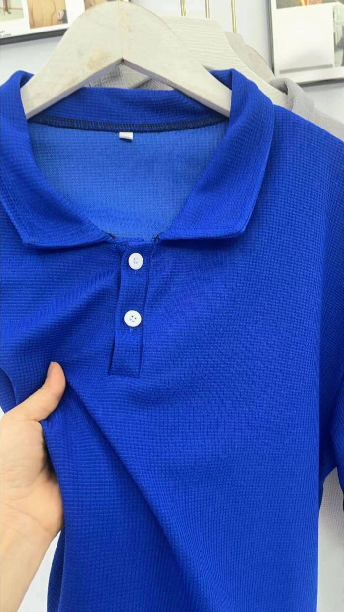 High-thread-count waffle polo shirts for men short-sleeved design niche polo shirts heavyweight t-shirts - Tradedubai.ae Wholesale B2B Market