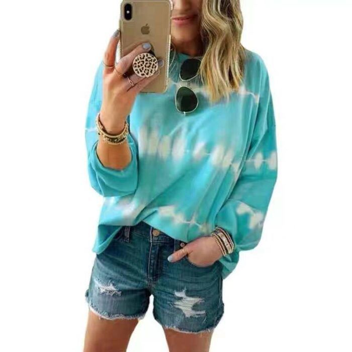 Large-size foreign trade loose tie-dyed bottoming shirts - Tradedubai.ae Wholesale B2B Market