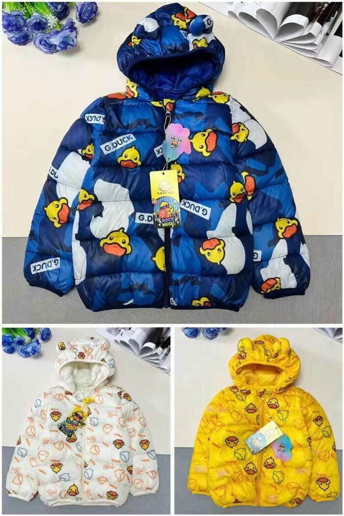 Little Yellow Duck childrens cotton coats for boys and girls autumn and winter warm hooded cartoon style - Tradedubai.ae Wholesale B2B Market