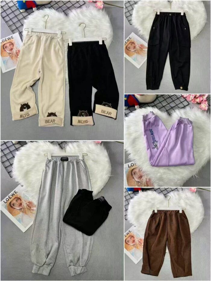 New fashionable velvet outer wear thickened winter trousers for baby girls - Tradedubai.ae Wholesale B2B Market