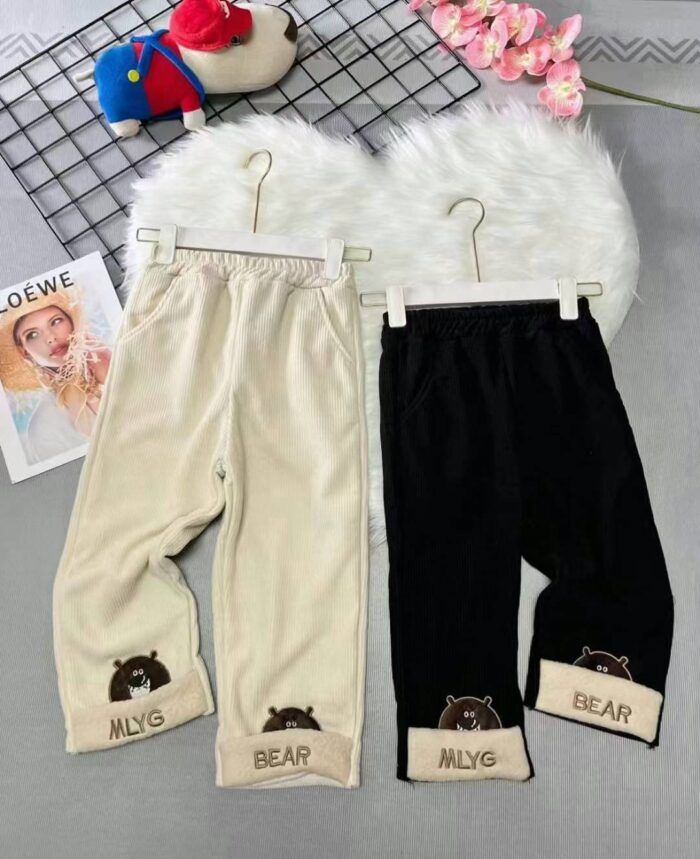 New fashionable velvet outer wear thickened winter trousers for baby girls - Tradedubai.ae Wholesale B2B Market