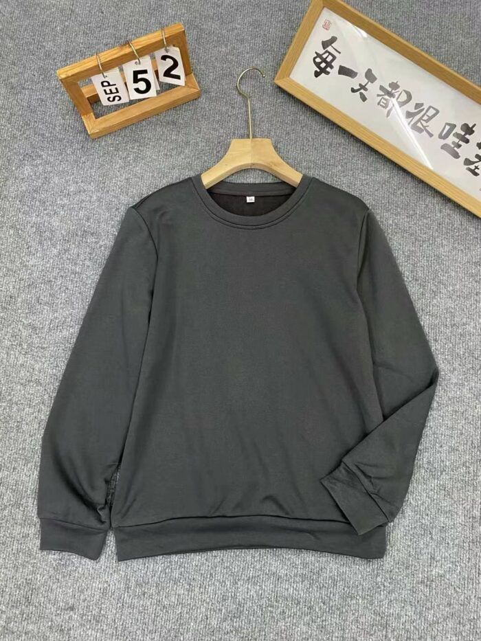 Solid color casual light panel sweatshirt