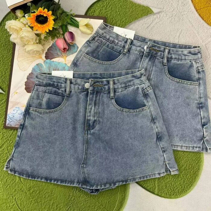Summer retro hottie high-waisted slim-fit hip-hugging A-line jeans skirt - Tradedubai.ae Wholesale B2B Market