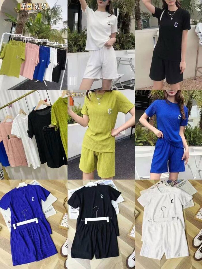 Womens Internet celebrity series two-piece set cool pullover shorts short-sleeved two-piece home clothes - Tradedubai.ae Wholesale B2B Market