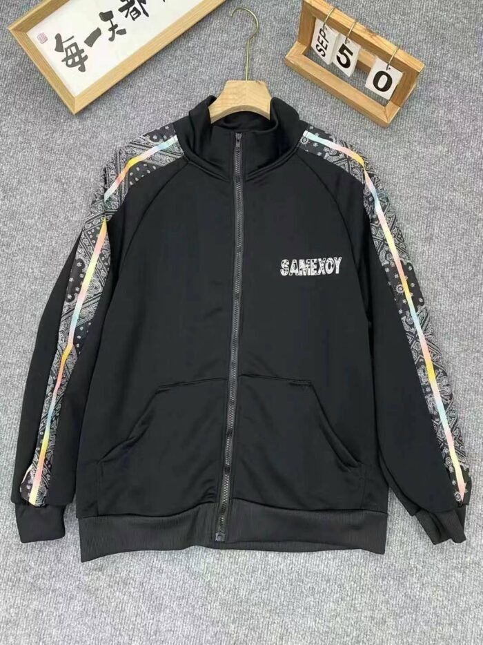 Zipper stand collar national fashion print large pocket loose jacket - Tradedubai.ae Wholesale B2B Market