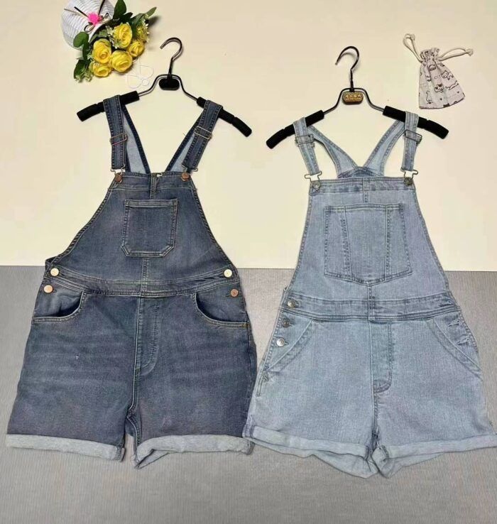 suspender jeans and denim skirt