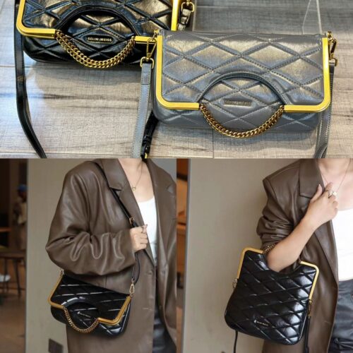 womens handmade woven acrylic beaded bag retro hand-held 2081