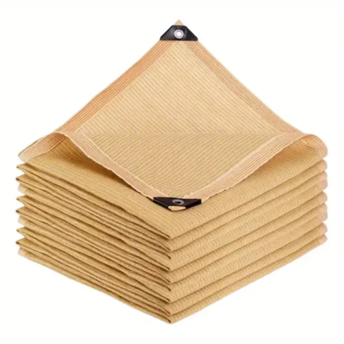 Beige 12-Pin Edging Sunshade Net (6x6m) 100g / m3 MOQ:1Box