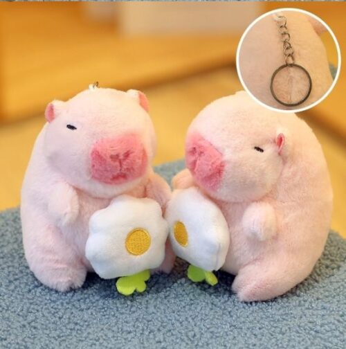 Capabala Holding Flowers Pink Capybara-12cm 3 - Tradedubai.ae Wholesale B2B Market - Tradedubai.ae Wholesale B2B Market