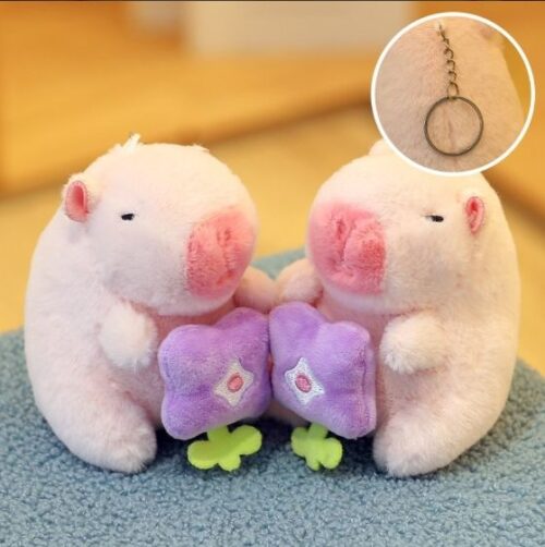Capabala Holding Flowers Pink Capybara-12cm - Tradedubai.ae Wholesale B2B Market - Tradedubai.ae Wholesale B2B Market