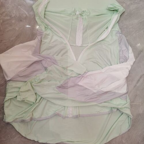 Ice Silk Color Matching Sun Protection Clothing Green MOQ : 1B0X