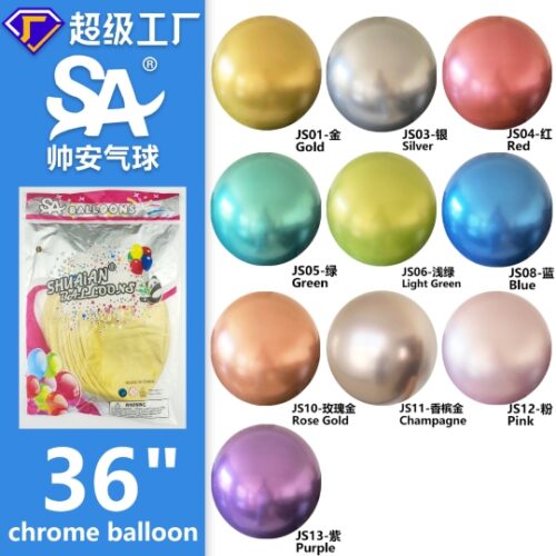 36-lnch Metal 35G Balloon 10 M0Q :1B0x