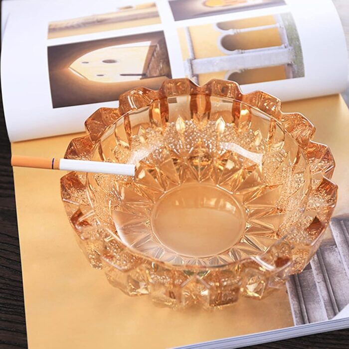 8006-2 Medium round Glass Ashtray Glass Ashtray for cigarette cigar, For Home Decor, Glass Ashtray Set ash holder - Tradedubai.ae Wholesale B2B Market