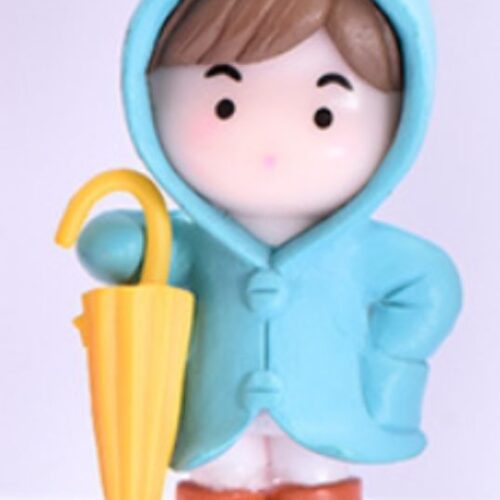 C0023 Raincoat Cute Couple Ornaments (Opp Bag) MOQ:1B0X