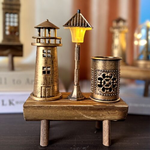Lighthouse Street Lamp Pencil Vase Decoration MOQ : 1B0X