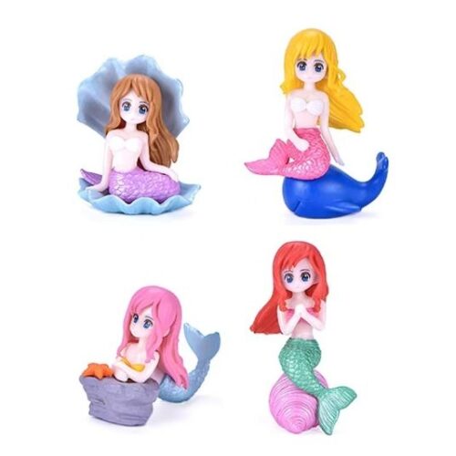 Mermaid Ornaments (4 Sets, OPP Bag) MOQ : 1 B0x