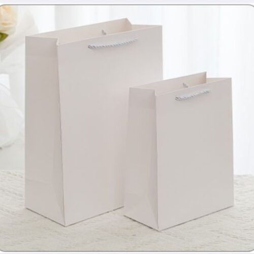 Pure White Extra Large Horizontal Version Small Size Embossed Gift Bag (35*15 * 32cm)