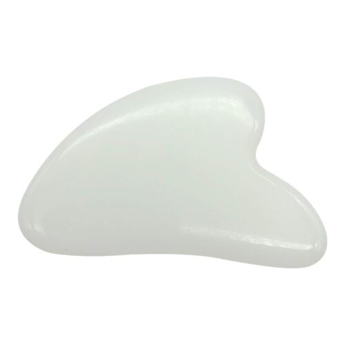 Am016b Heart Shaped Jade Push Face White Scraping Film Meridian Face Eye Body Scraping Plate Scraping Board-White