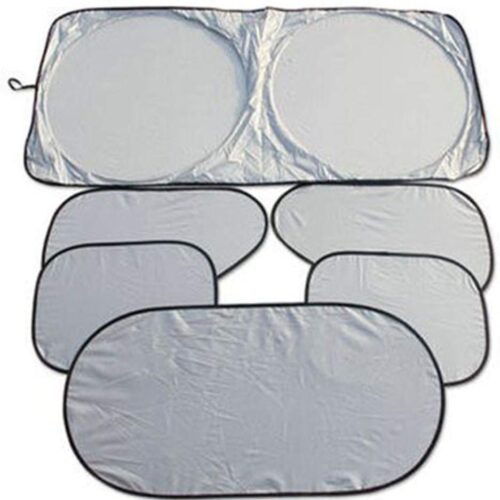 6 Pcs UV Protector Folding Silvering Car Window Sun Shade Visor Shield Cover, Sun Shade UV Reflector, Keeps Vehicle Cool, Sun Protection