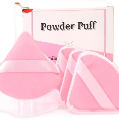 1Pc Triangle Powder Puff for Face Powder Makeup (Pink) -Fp124