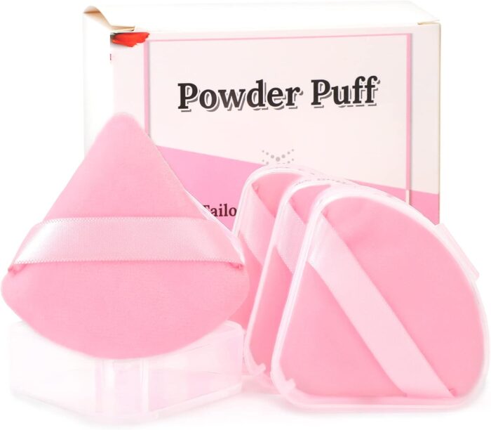 1Pc Triangle Powder Puff for Face Powder Makeup (Pink) -Fp124 - Tradedubai.ae Wholesale B2B Market