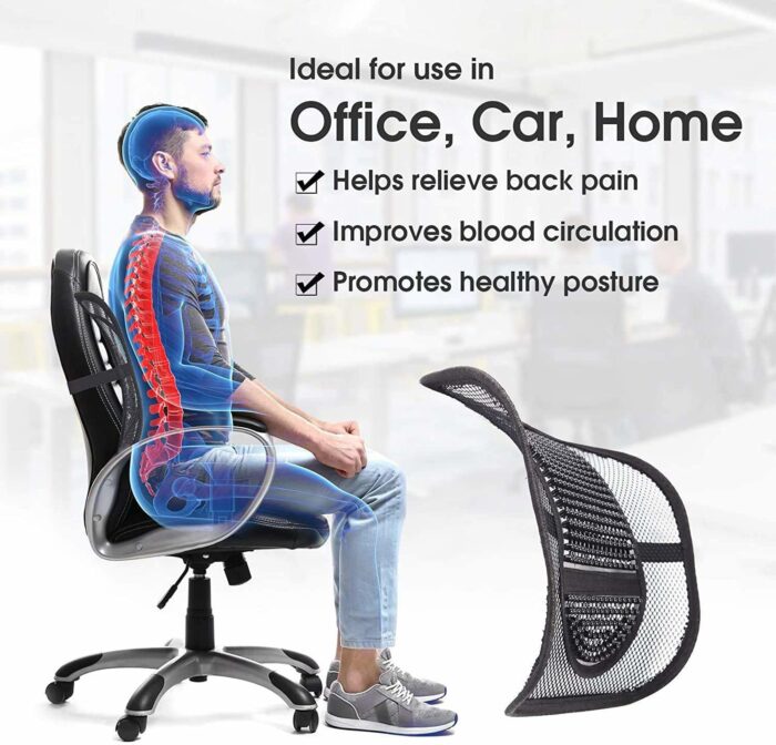 Lumbar Support Seat Cushion Reduces Lower Back Pain, Suitable to use with Your Car Seats and Chairs at Home or at Office (Black)-YK-02 - Tradedubai.ae Wholesale B2B Market