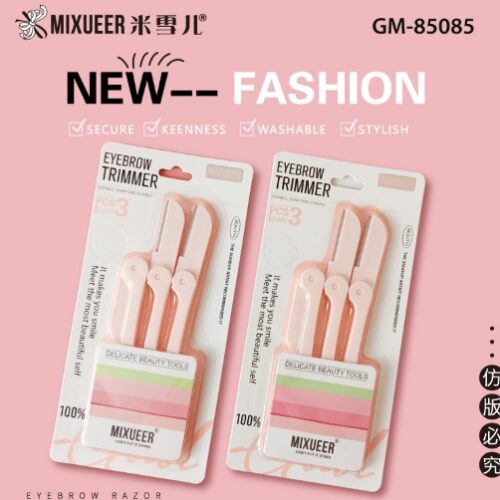 Chinese Standard GM-85085 Mixueer Three Folding Eye-Brow Knife MOQ:1 B0x
