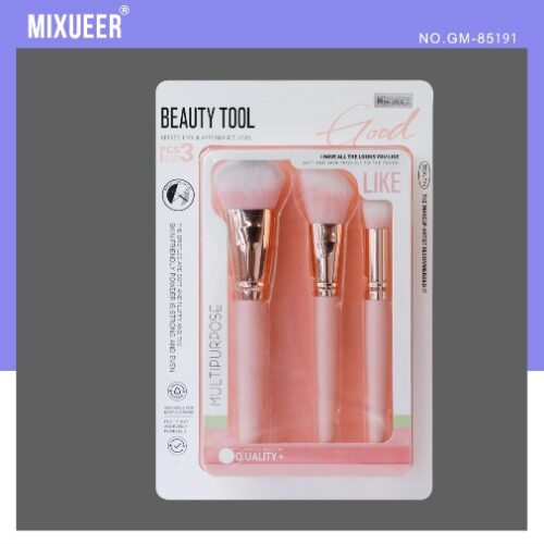Chinese Standard GM-85191 Mixueer Makeup Brush Three-Piece Set MOQ:1B0X