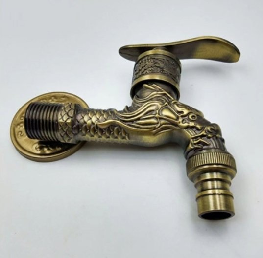 Dragon-Shape Short Pointed Green Antique Faucet MOQ:1 B0X - Tradedubai.ae Wholesale B2B Market