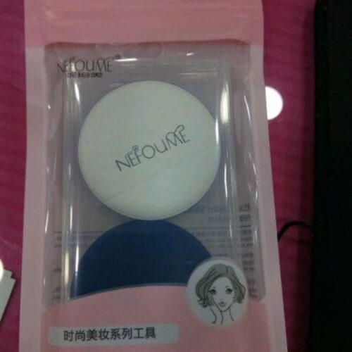 FP 09 White Leather Cushion Powder Puff 2P Plus Box MOQ :1B0X
