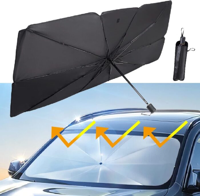 Foldable Car Umbrella Sunshade -65*105*118cm - Tradedubai.ae Wholesale B2B Market