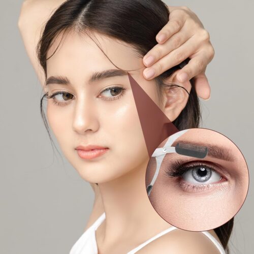 Precision Eyebrow Trimming Scissors with Comb Non-Slip Finger Grips Hair Removal for Facial, Eyebrow, Mustache, and Beard Hair Trimming & Grooming (pink)-Sj3105 - Tradedubai.ae Wholesale B2B Market