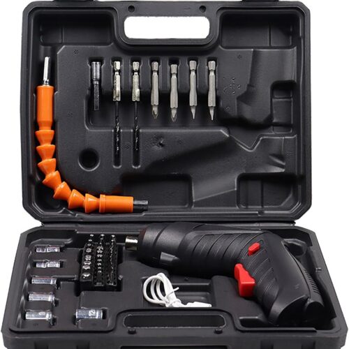 Rechargeable Electric Screwdriver Set With 47 Precision Bits, 3.6V Easy for Small Home Projects-LSD-03