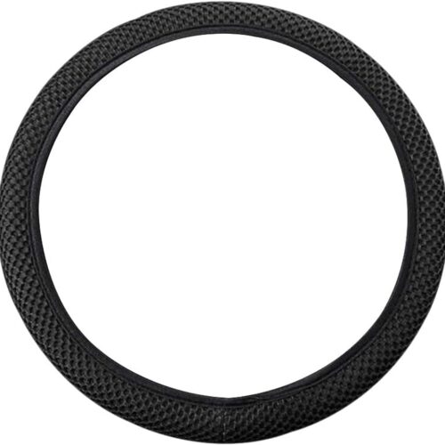 Universal Automotive Steering Wheel Cover, Microfiber Breathable Ice Silk, Anti Slip Beige- B002