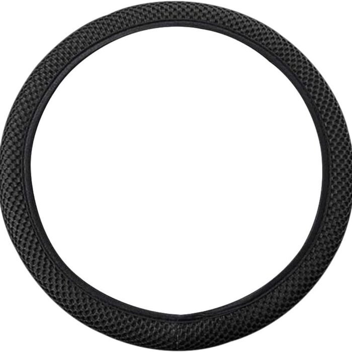 Universal Automotive Steering Wheel Cover, Microfiber Breathable Ice Silk, Anti Slip Beige- B002