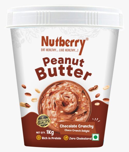NUTBERRY CHOCOLATE CRUNCHY PEANUT BUTTER 1 KG.