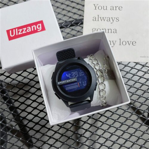 W002 Double Display Watch Set Alarm Clock Stopwatch Reading Function for Gym Workouts Hiking Running - Image 3