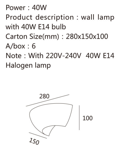 40W LED Wall Lights Gypsum Wall Light Light Up-Down Decorative Wall Lighting Indoor Light E14 Cap Type Night Lamp for Living Room Bedroom Hall-MW-8413 - Image 2