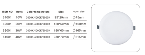 15W White LED Can Light Downlight for Hotel Home Commercial -61001 SERIES - Image 2