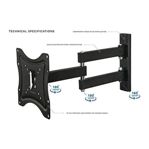 Stargold TV Wall Mount Bracket Full Motion Computer Monitor Arm Tilting Corner Bracket For 19-43 Inch Screen LCD LED Plasma 4K Flat Panel Screen TV - Image 3