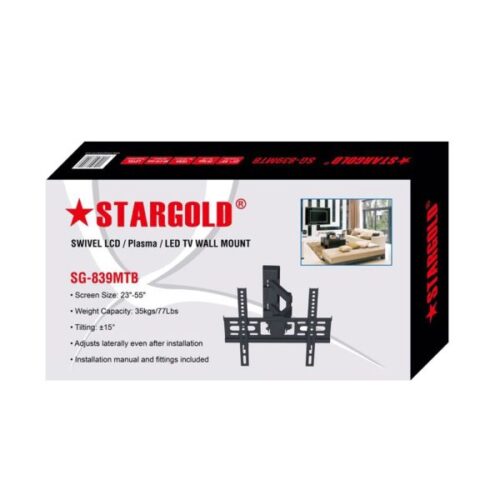 Stargold TV Wall Mount For 23-55 Inches TV Monitor Wall Mount Max VESA 400 X 400mm Loading Capacity 35kg Full Motion TV Mount With 1 Year Warranty - Image 4